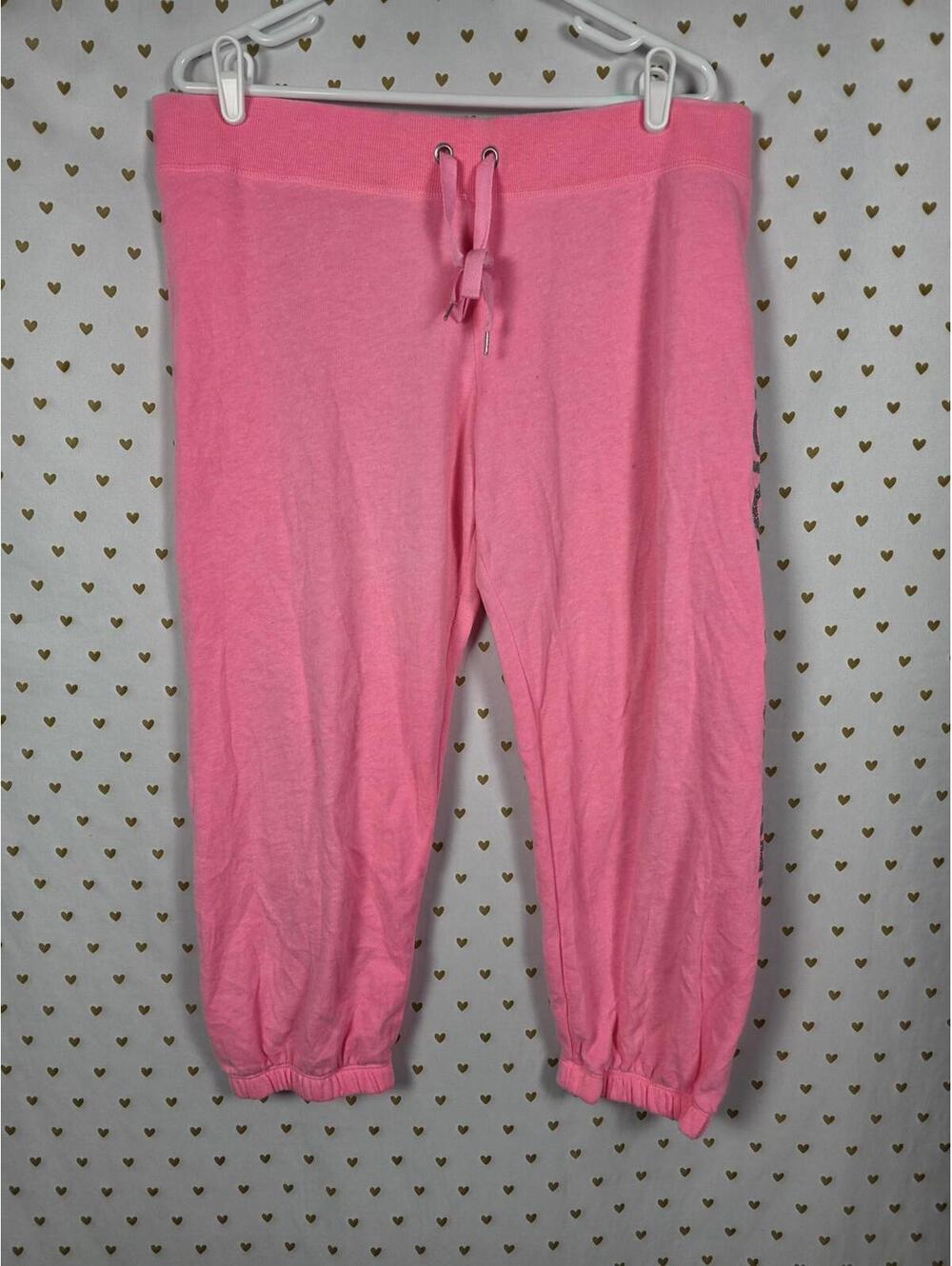 Victorias Secret GLITTER BLING Joggers Sweatpants Supermodel Essentials Large